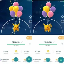 Pokemon Shiny Pikachu Flying Purple Balloon Singapore GO - TRA'DE - Description