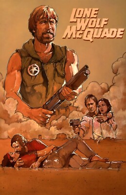 Lone Wolf McQuade 1983 Chuck Norris Movie Poster Wall Art Made in USA A