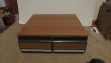 VHS Storage Case 2 Drawer Holds 24, Wood Grain Media Case, 021,