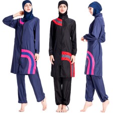 Muslim Women Hijab Swimwear Full Cover Beachwear Islamic Burkini Swimsuit Modest