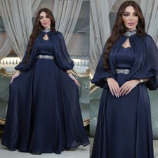 Muslim Women Abaya Satin Long Dress Dubai Kaftan Islamic Party Evening Gown Prom