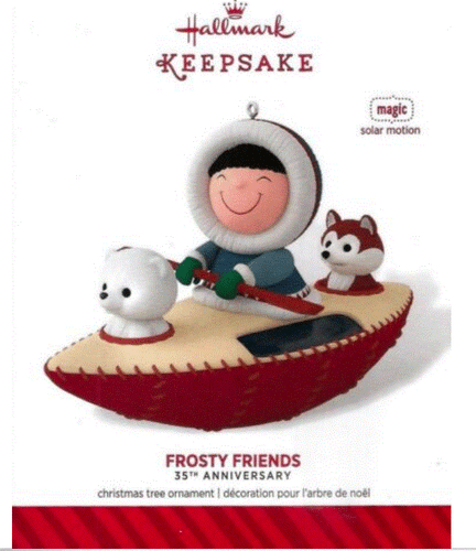 Hallmark 2014 - Frosty Friends - 35 aniversario - Magic Solar Motion - Como nuevo en caja - Imagen 2 de 3