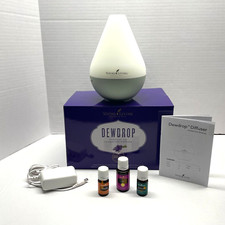 Young Living Dewdrop Essential Oil Ultrasonic Diffuser w/ 3 Bottles of Oil New