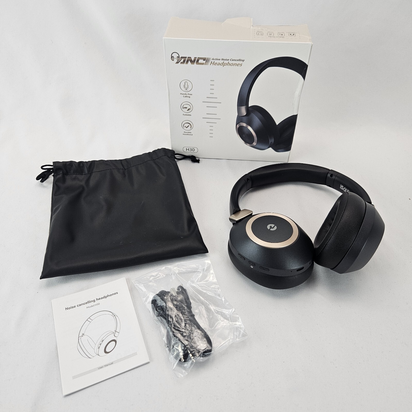 Active Noise Cancelling Headphones 100H Playtime Headphones Wireless Bluetooth B-image