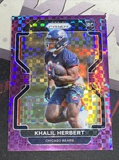 2021 Panini Prizm #425 KHALIL HERBERT RC PURPLE POWER PRIZM #38/49 Bears Rookie