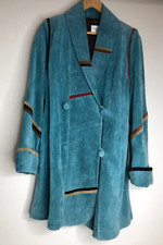 Santa Fe Coat Suede Leather Southwestern Sz Small By Quilts Ltd Tubac, Arizona