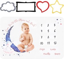 Baby Meilensteindecke, 100 x 130 cm GESCHENK Geburt/Taufe