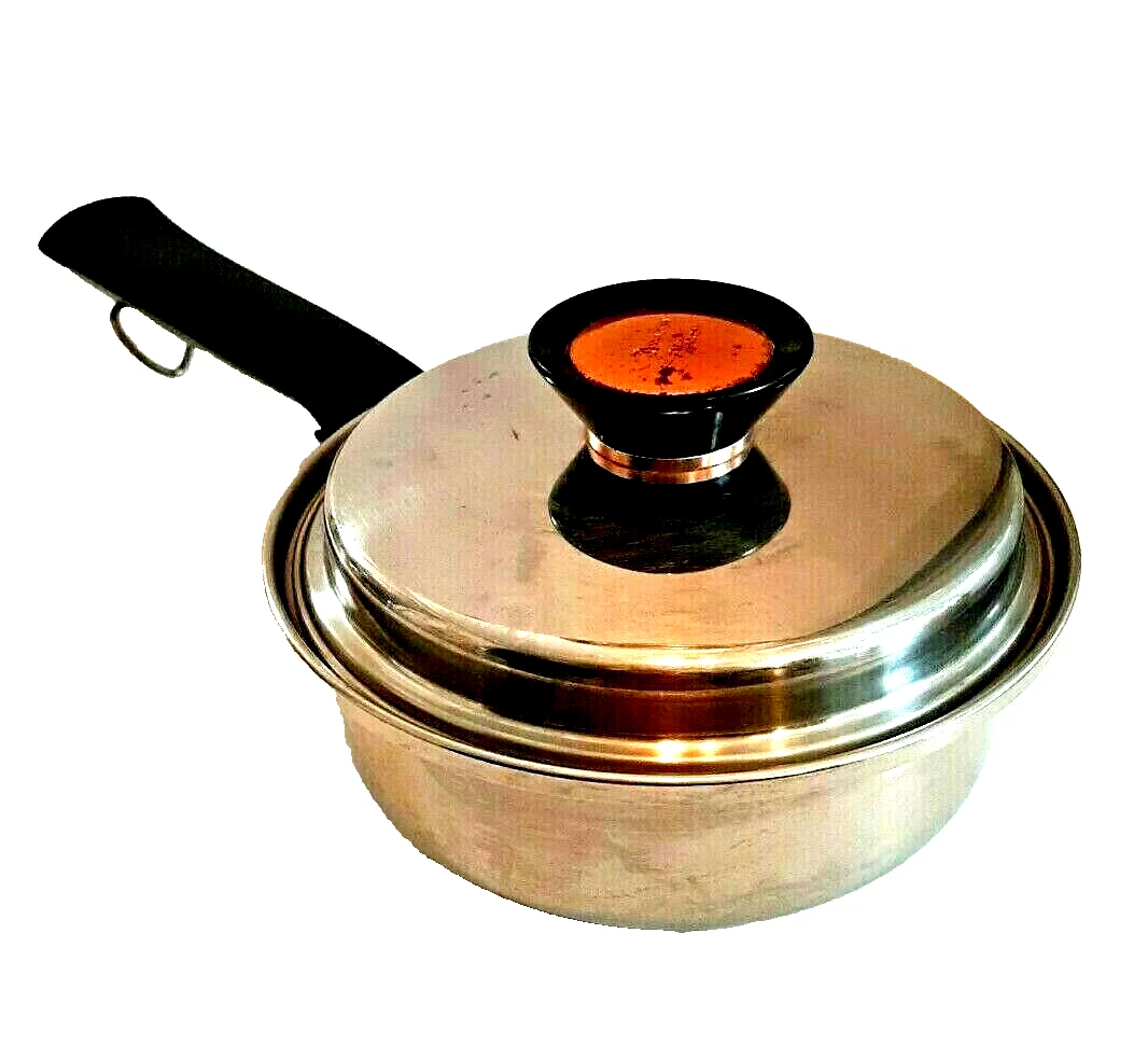Duncan Hines 3/4 Quart 24 oz. Saucepan with Lid 3 Ply 18-8 Stainless Steel Vtg