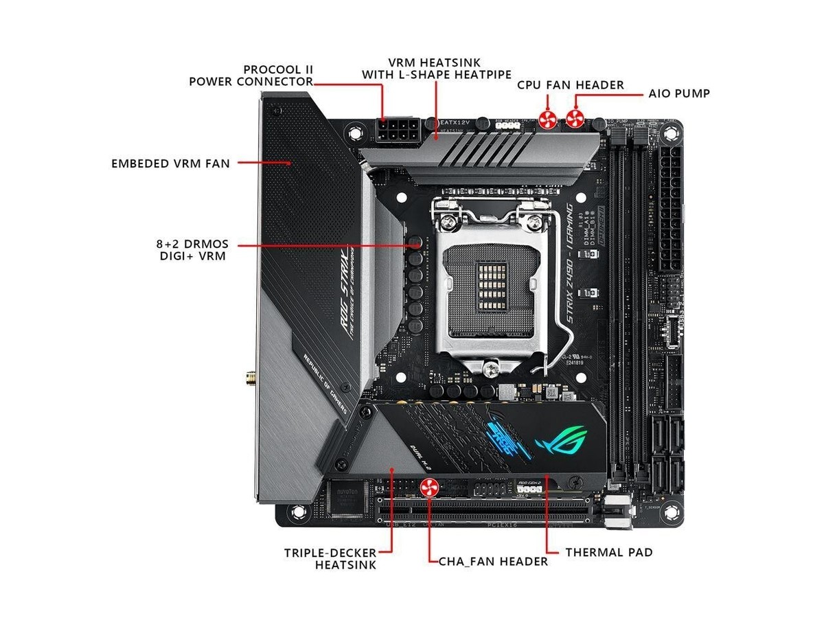 ASUS ROG STRIX Z490I Gaming Motherboard Intel Z490 Mini-ITX