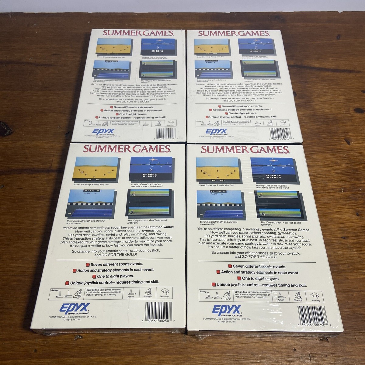 Lot of 4 Vintage Atari 2600 EPYX Summer Games Video Game SEALED | eBay