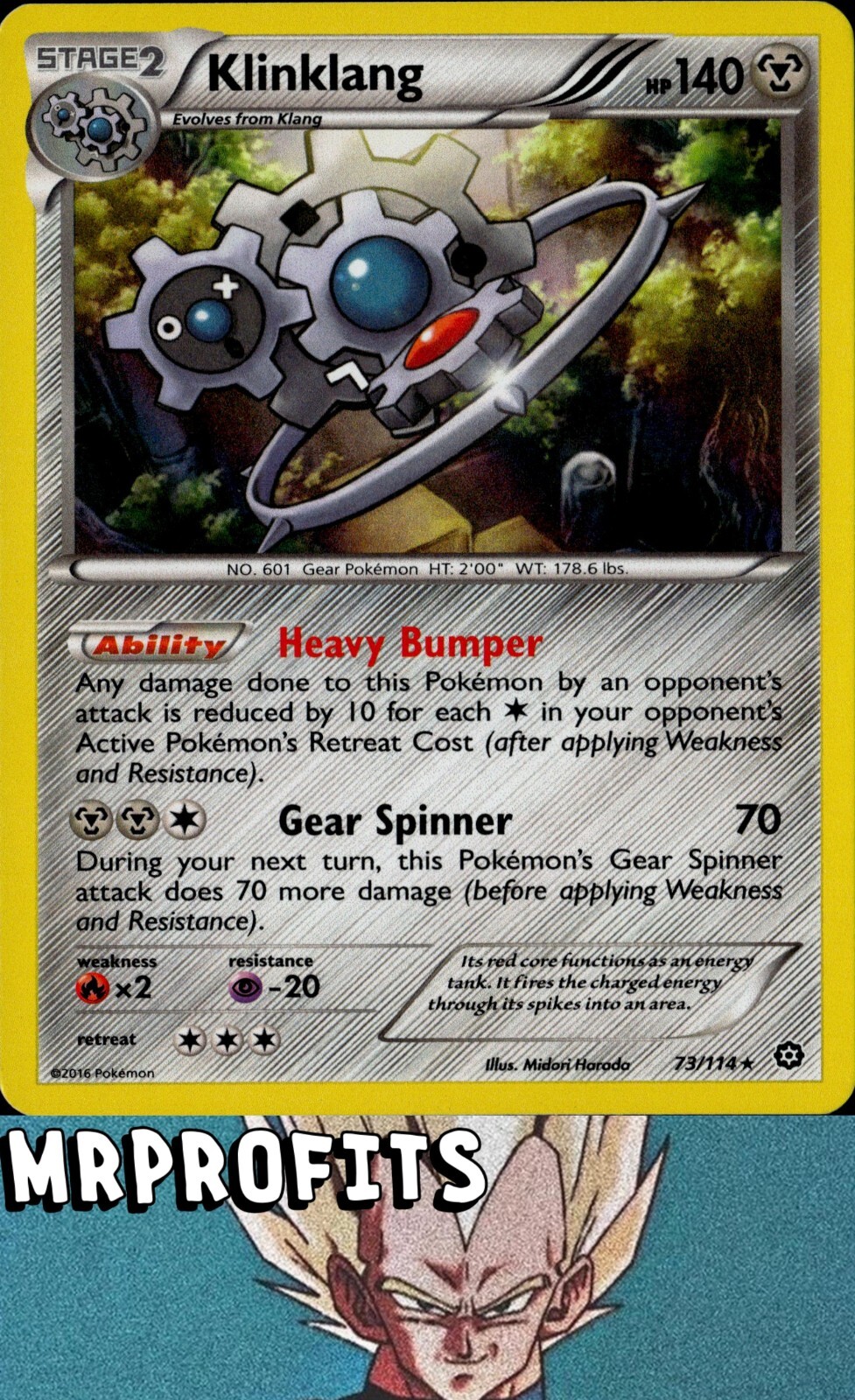Pokémon TCG Klinklang Steam Siege 73/114 Holo Rare - LP/NM ✅