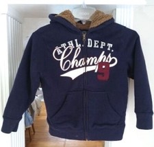 Athl Dept Champs 9 The Place est. 1989 Size 5/6 Blue Hooded Jacket Kids Boys