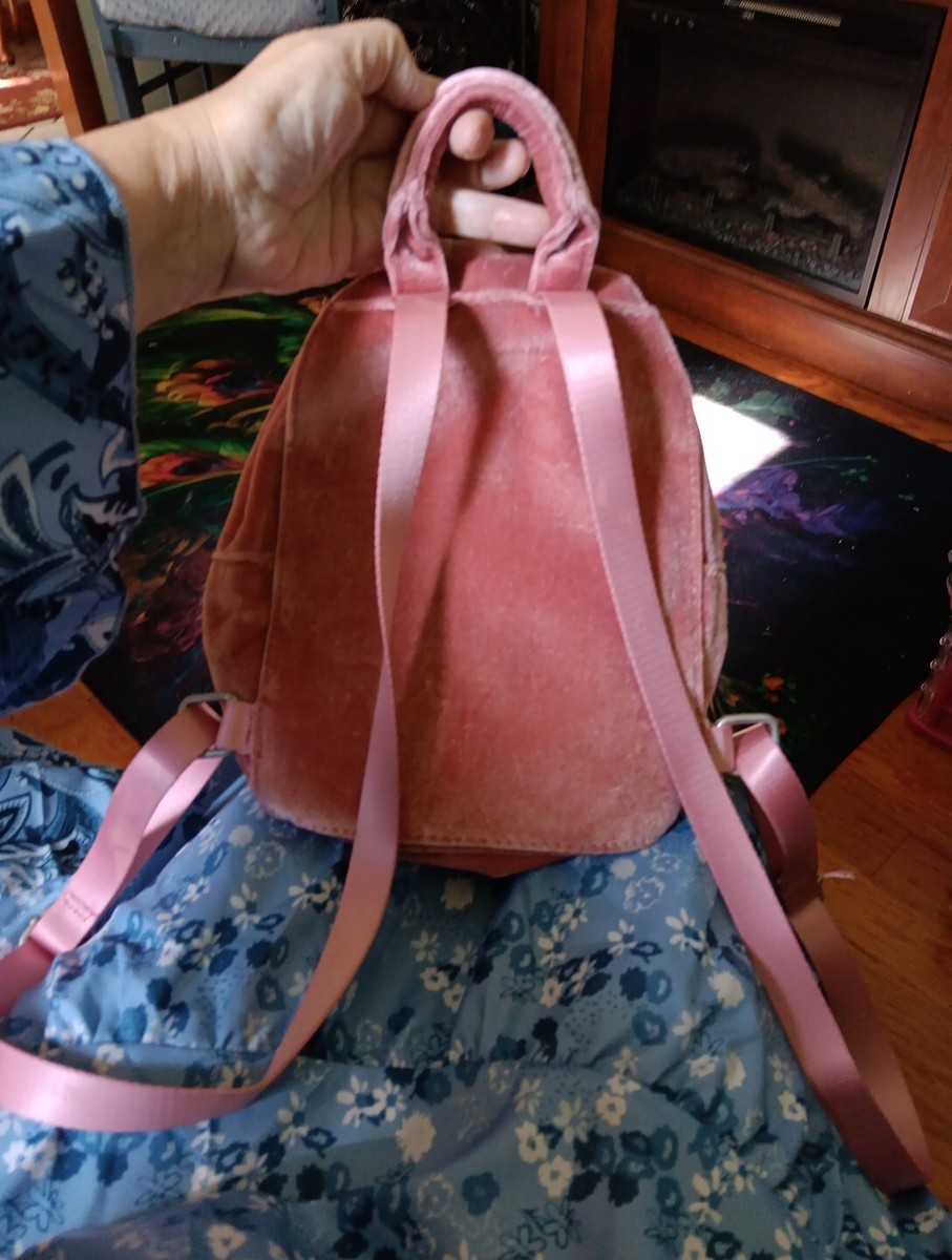 candie's velvet quilted mini backpack Candie’s Mini Backpack Crossbody Purse Mauve Quilted Adorable, Functional
