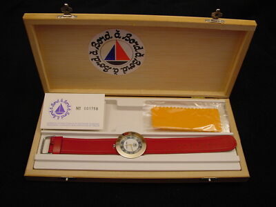 Wristwatch Bord a' Bord Uni-Sex Bronze Genuine Leather NOS 1980s France
