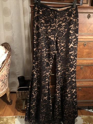 Michael Kors black lace flare pants 
