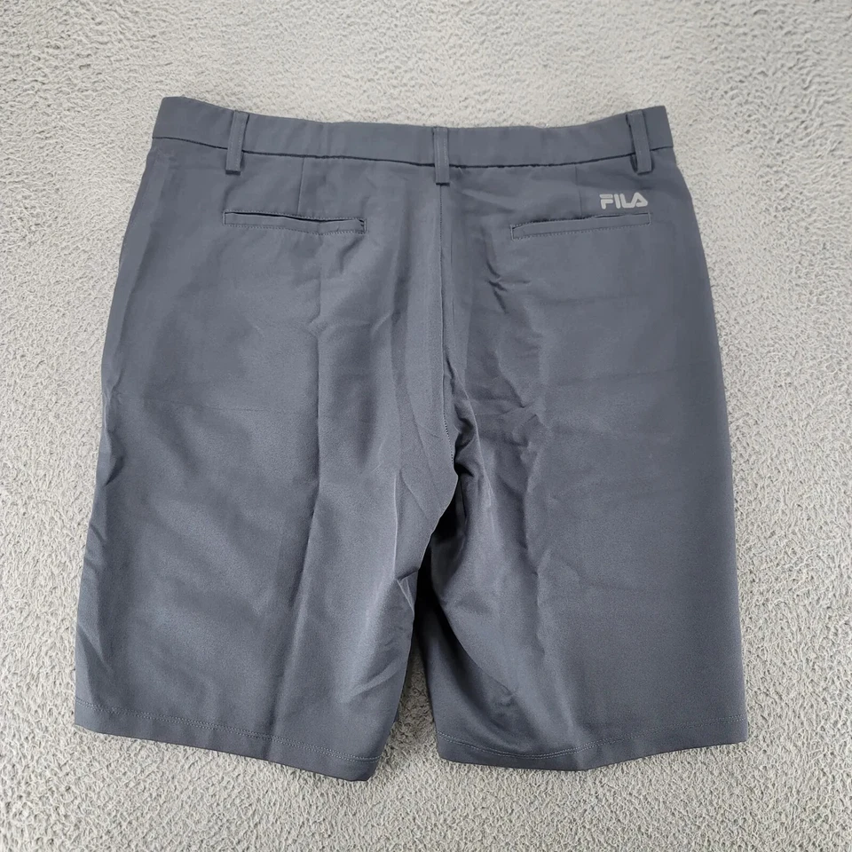 Fila 运动高尔夫短裤男式 38x10 灰色斜纹布平前高尔夫户外运动 — 第 3/4 张图片
