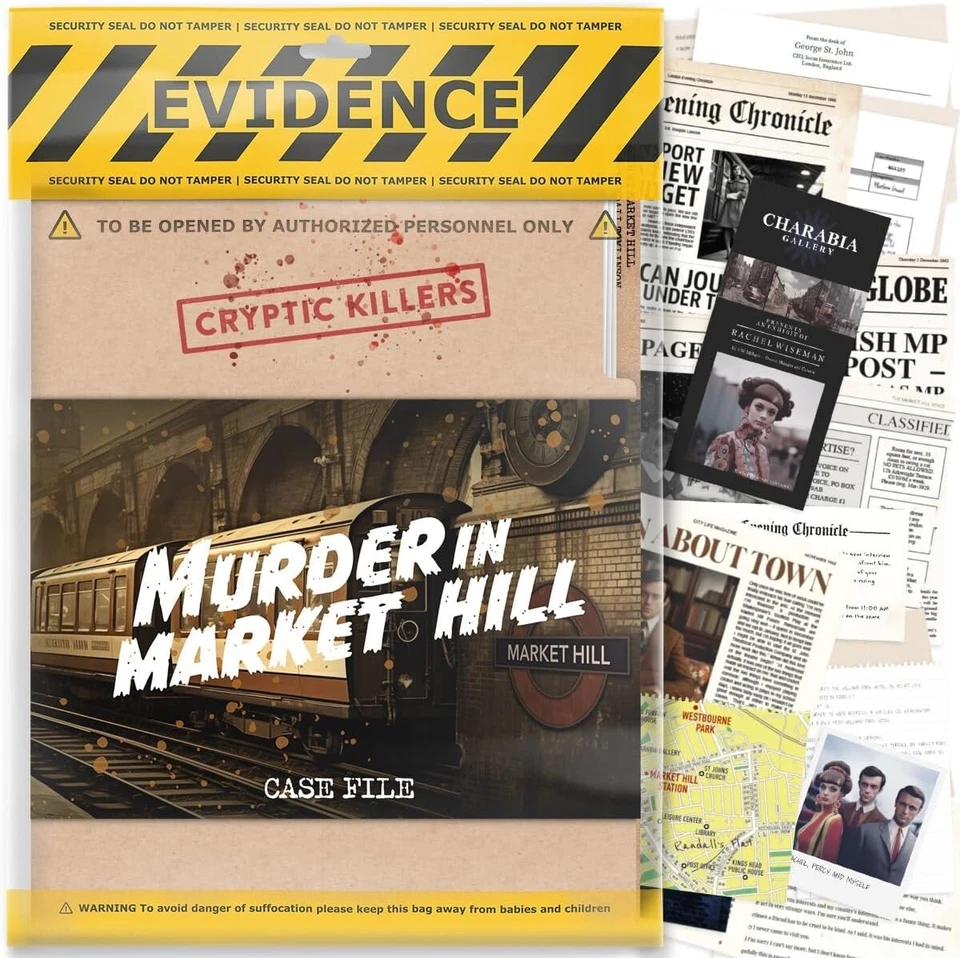Cryptic Killers Unsolved mystery game - Murder in Market Hill