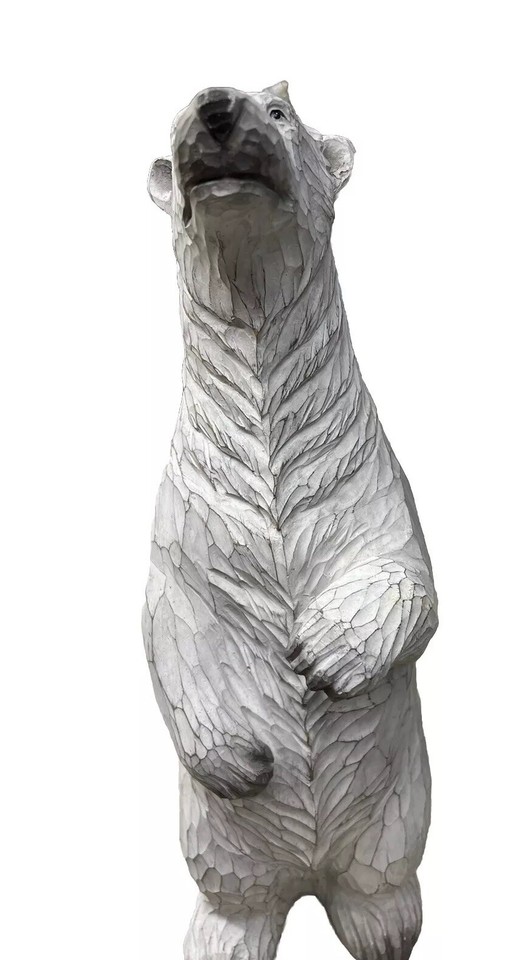 Hobby Lobby Aspen Cove Resin Polar Bear 17.5" L x 7" H x 12" T Carved