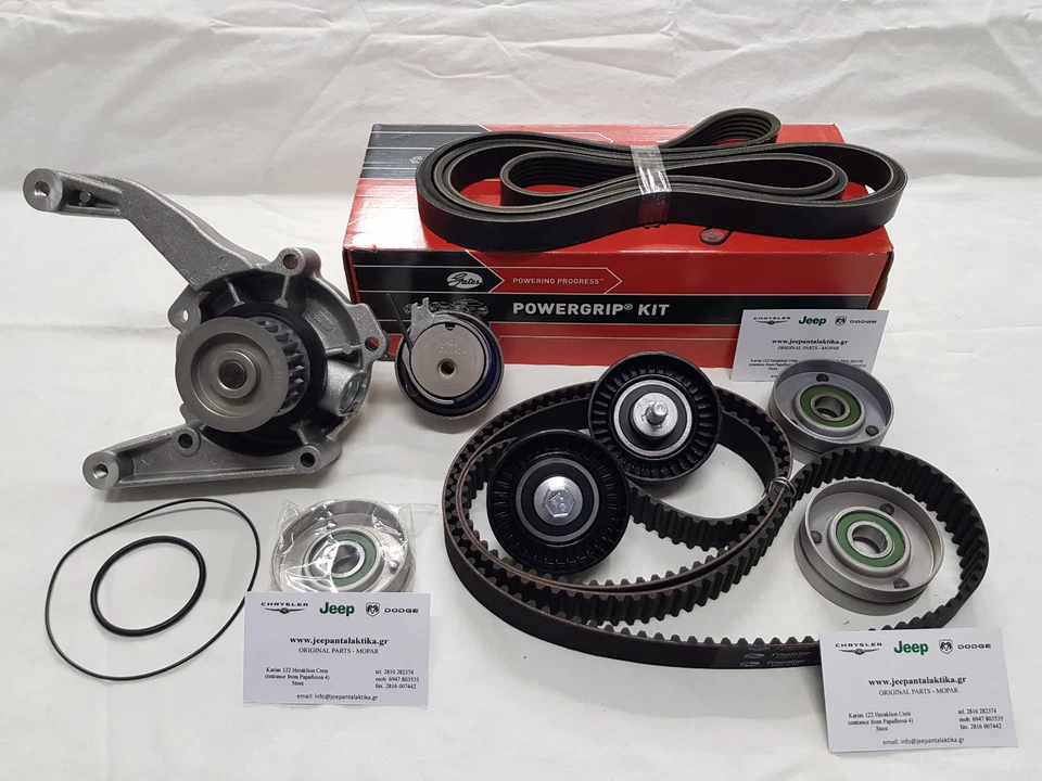 Kit de correa de ajuste y bomba de agua Jeep Liberty Cherokee 2,5 L - 2,8 L CRD 2002-2007 Foto 2 de 2