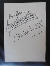 Carlos Nunez Musical Quote Autogramm signed A4 Karton