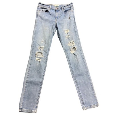 Levi Strauss & Co 720 High Rise Super Skinny Jeans Light Wash Distressed Size 31