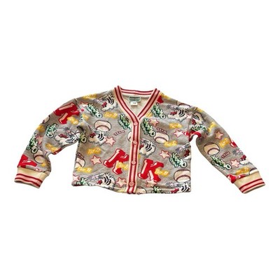 KENZO KIDS Girls Kenzo Baseball Tiger Print Cardigan Size 8/126 CM Preppy