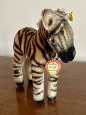 WOW Rare NICE Vtg STEIFF ZEBRA 8" MOHAIR Germany ALL ID MUST SEE 