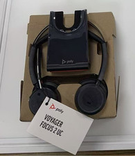 Poly Voyager Focus 2 Stereo Headset with Charging Stand, USB-C/A Adapter, ANC