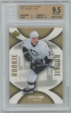 2006-07 UD Mini Jersey Hockey #124 Jordan Staal Penguins RC ROOKIE - BGS 9.5