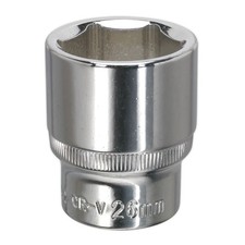 Sealey WallDrive Socket 26mm 1/2" Square Drive Fully Polished Sockets SP1226
