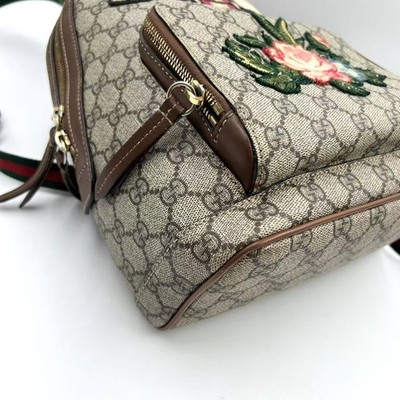 HJ Gucci GG Supreme Bee Backpack Embroidered | eBay