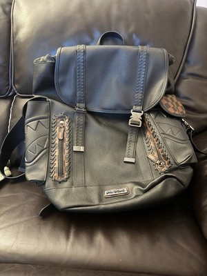 Sprayground Limited Edition Black Men's Backpack Checkered Pocket Buckle