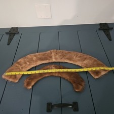 Lot of 2 Vintage Brown Mink Fur Collars
