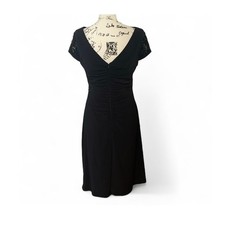 Eliza J Black Dress with Beaded Sleeves Little Black Dress Party Cocktail SZ 10