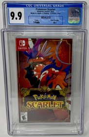 CGC Graded Pokemon Scarlet NEW Nintendo Switch (1019823010, 9.9 A++)