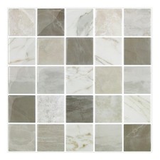 Thicker Brown Marble Peel and Stick Backsplash Tiles-10 pcs of 12" x 12"-3D A...