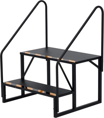 2/3/4 Heavy Duty RV Steps with Handrail 660LB Capacity Portable Outdoor Use