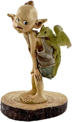 Miniatur Feengarten und Terrarium Statue Garden Pixie Elfe mit Baby-Drache