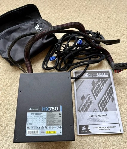 Corsair 750HX Power Supply for PC - CMPSU-750HX w/ Cables and Manual