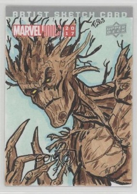 2017 Upper Deck Marvel Annual 1/1 Floris Hoolhorst #SKT Auto Sketch a2v