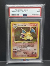 Pokémon TCG Charizard Set Base Holo Unlimited Carta Rara 4/102 PSA NM 7