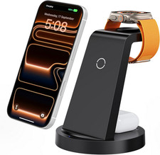 3 in 1 Charging Station for iPhone Wireless Charger Stand Apple Watch AirPods Fa