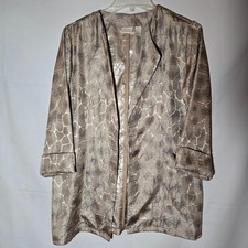 Chico's Size 1 Woman's Size 8 Small Light Blazer Shimmer Gold Holiday 3/4 Sleeve