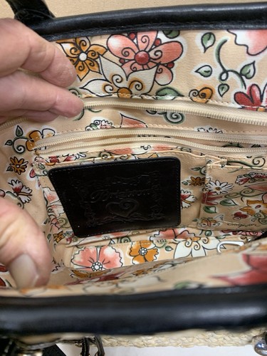 Borsa a mano Brighton vintage in paglia nuova con scatola con ciondoli e sacchetto antipolvere - Foto 10 di 13