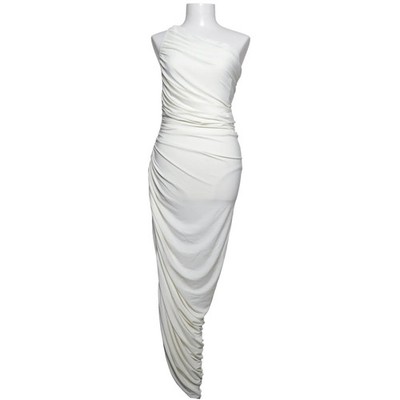 Norma Kamali, Maxikleid, Größe: 34, Weiß, Elasthan/Polyester, Einfarbig #ww5