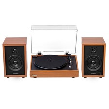 Electrohome Montrose Vinyl Record Player and McKinley Powered Bookshelf Speakers