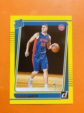 2021-22 Panini Donruss Rated Rookie Yellow Luka Garza #214 Detroit Pistons RC