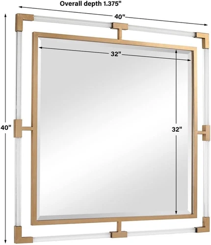 Balkan 40" Square Mirror - Elegant Home Décor Accent - Picture 5 of 5