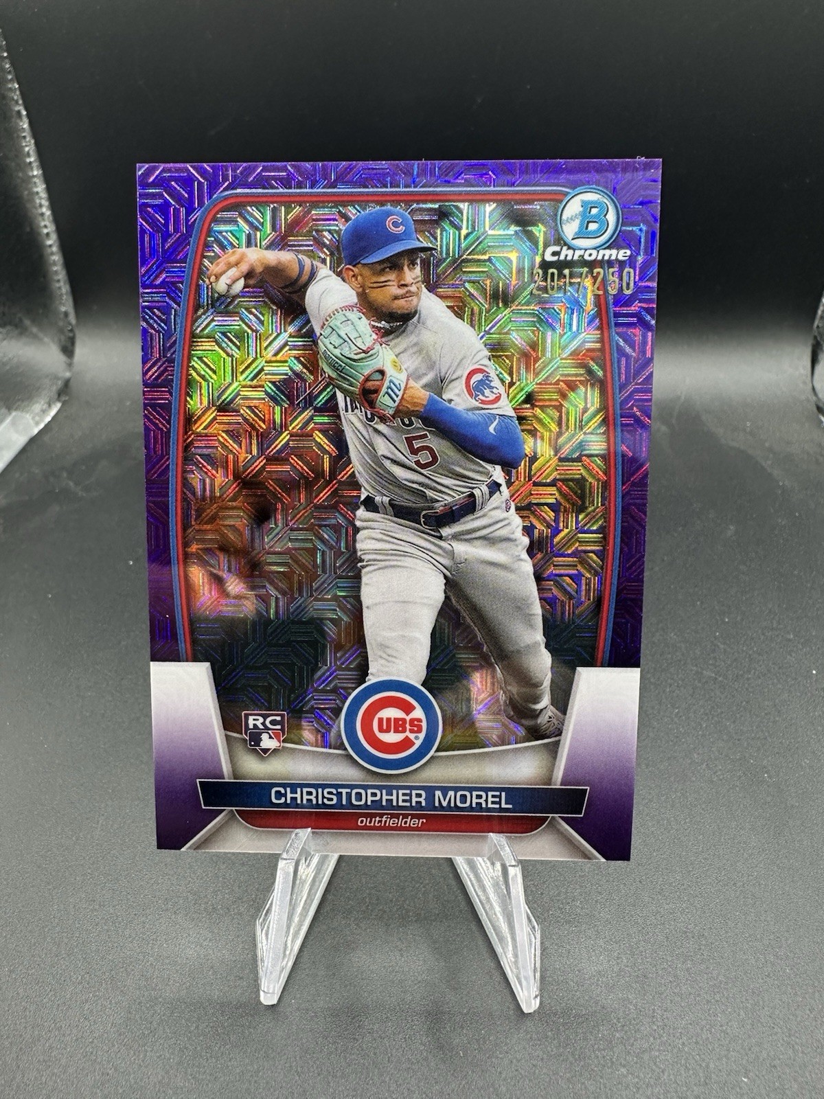 2023 Bowman Chrome Christopher Morel #34  Purple Mojo Refractor /250 (RC)