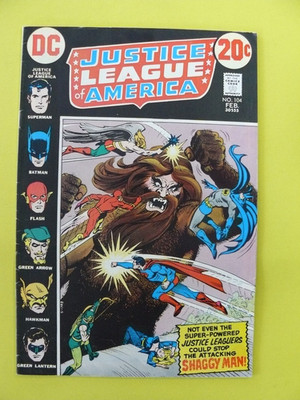 Justice League of America #104 | Justice League vs the Shaggy Man | DC | FN+